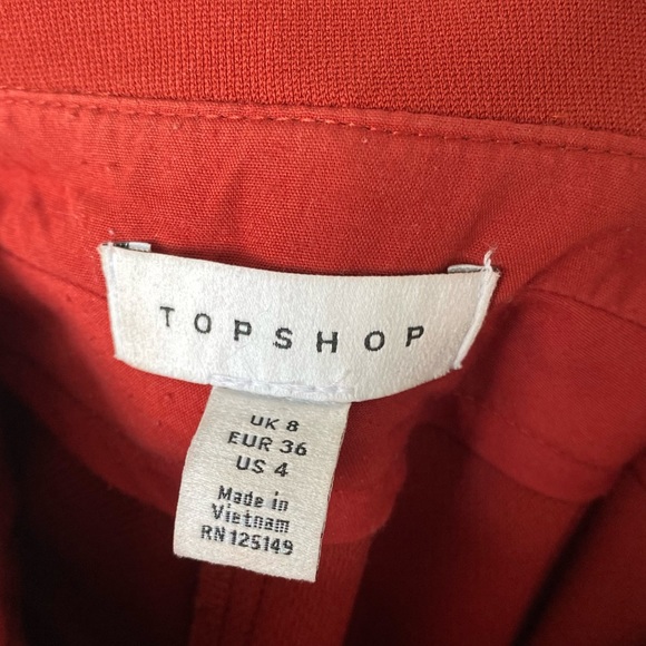 Topshop Straight Leg Pants with Button Detail - Picture 4 of 4